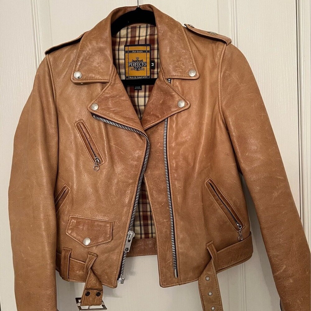 RARE Schott NYC Perfecto One Star Leather Motorcycle Jacket - Sz M - EUC